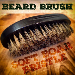 Engraved Boar Bristle Oval Military Style Brush