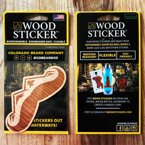 Wood Sticker | Mustache Mountain Logo